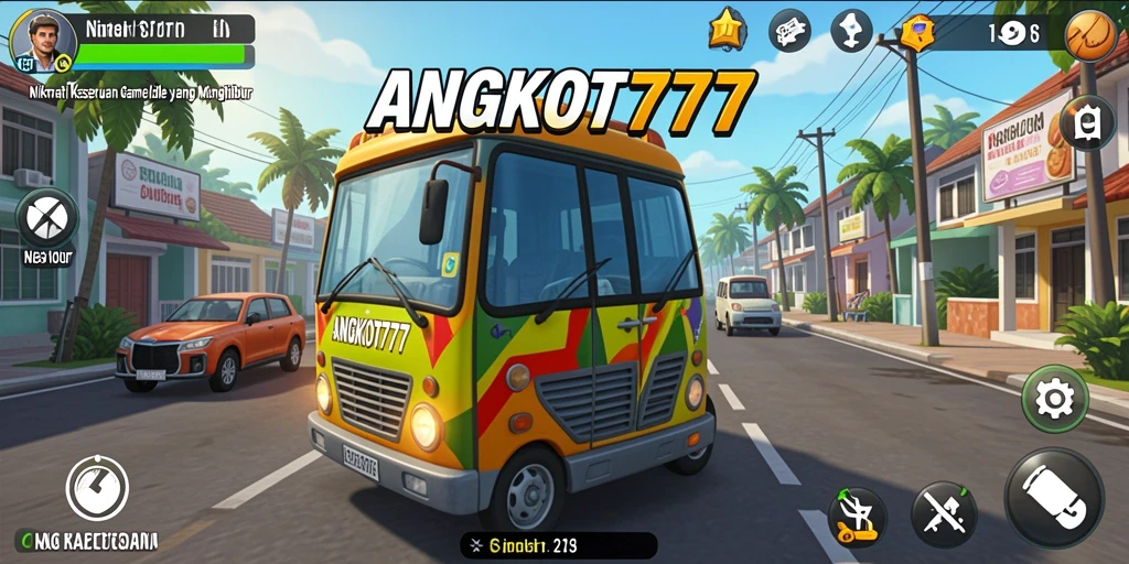 Tampilan gameplay menarik ANGKOT777 saat mengelola armada angkot.