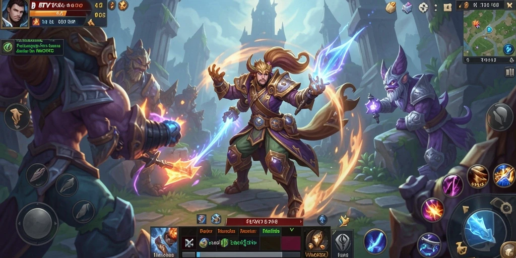 Screenshot gameplay BTV168 menampilkan aksi seru dalam pertempuran MMORPG.