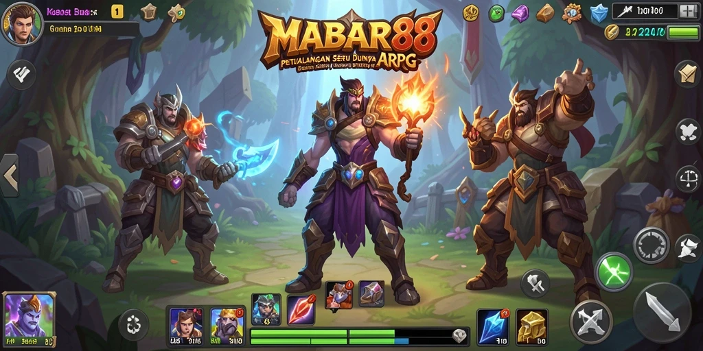 Tampilan seru gameplay MABAR88 dalam aksi ARPG.