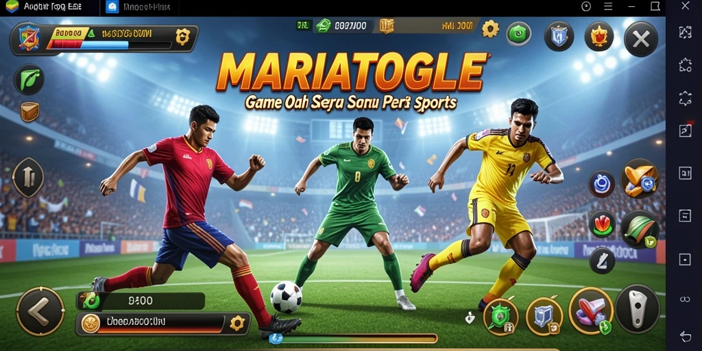 Screenshot gameplay MARIATOGEL menampilkan aksi seru dalam olahraga.