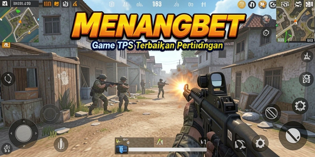 Screenshot MENANGBET menampilkan aksi mendebarkan dalam gameplay TPS.