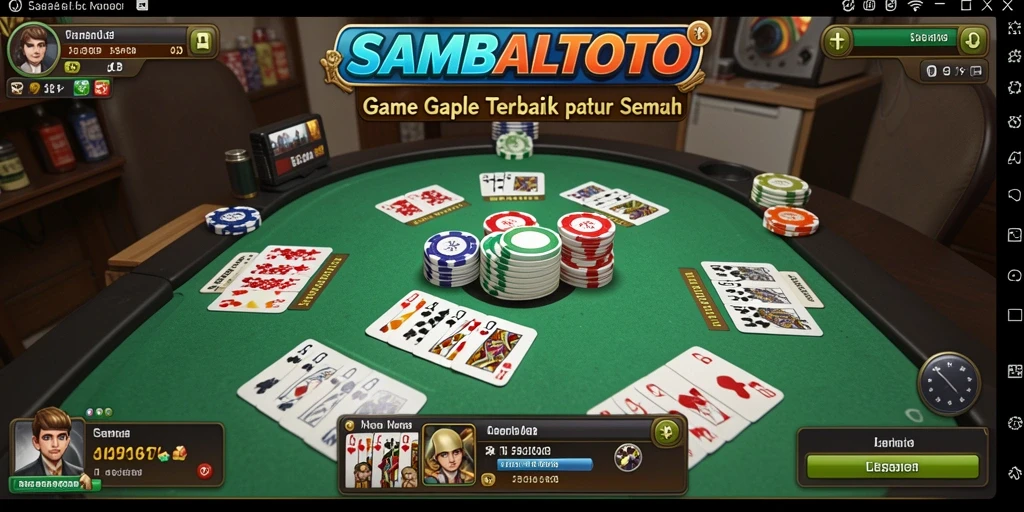 Tampilan utama SAMBALTOTO menampilkan gameplay seru Gaple.