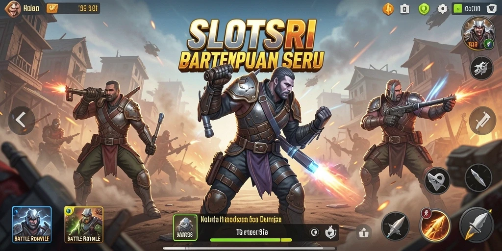 Tampilan seru gameplay SLOTSRI dalam pertempuran Battle Royale.