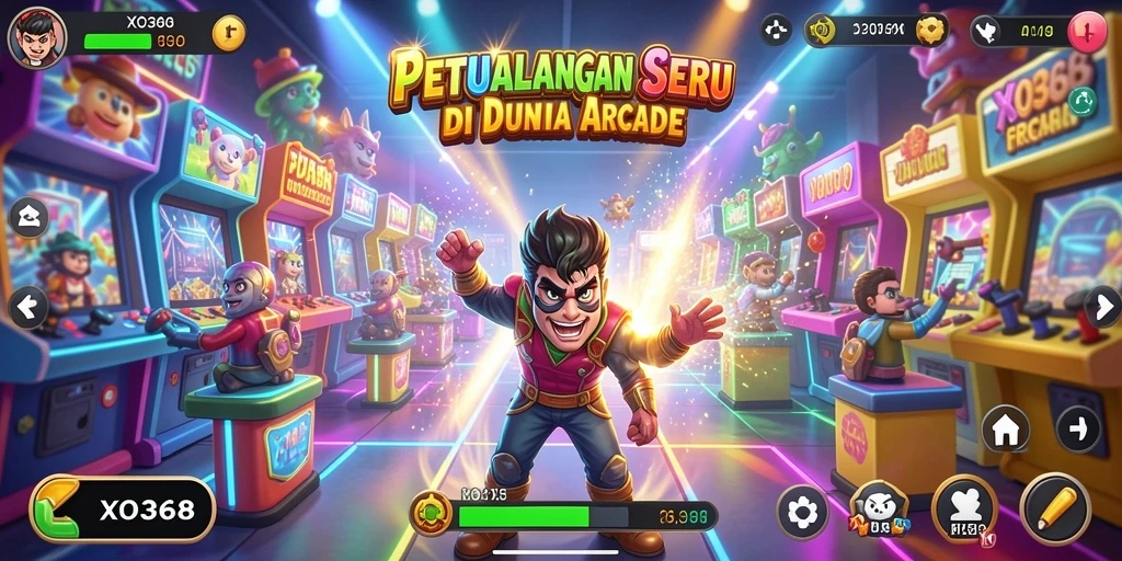 Screenshot menunjukkan gameplay seru dari XO368 dengan tantangan arcade.